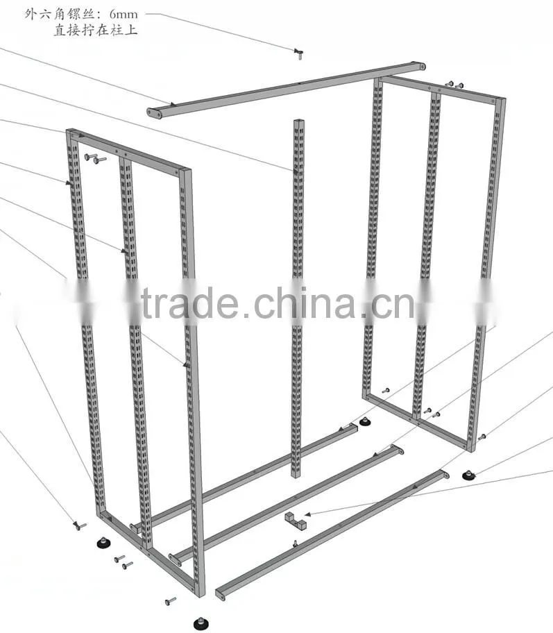 store clothes shelf Type / Modern Style big clothing shelf