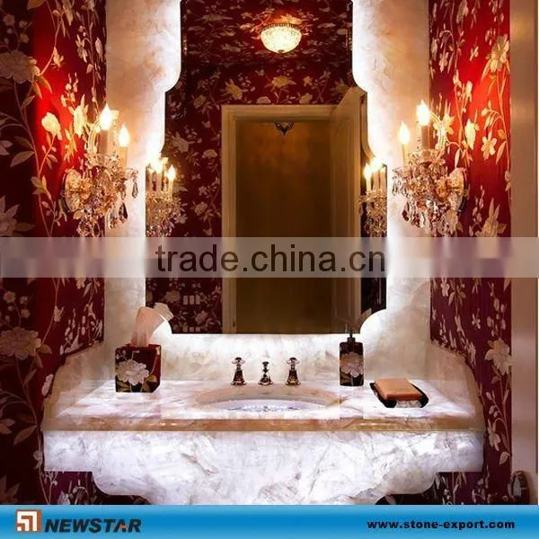 Onyx Laminated Glass, Backlit Onyx 15 Colors