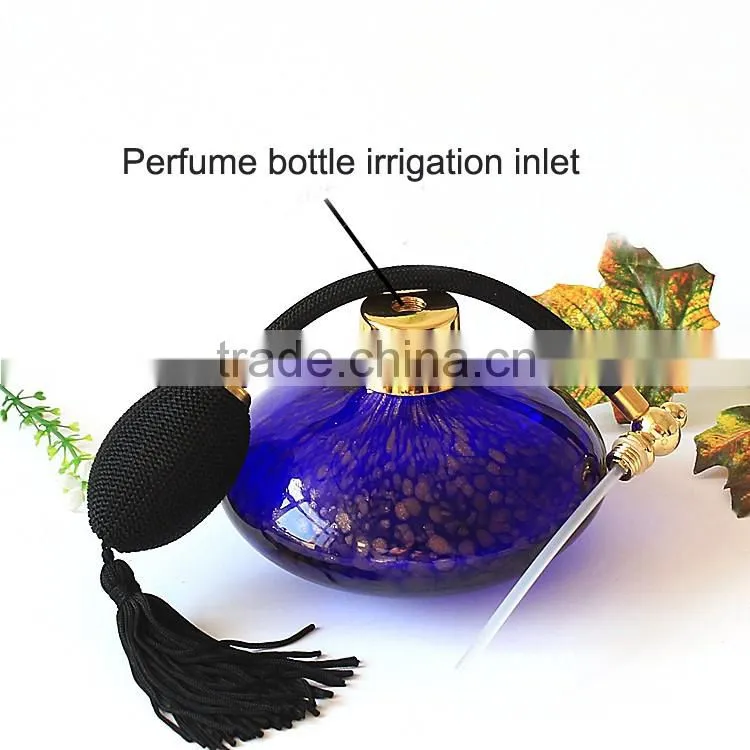 150ml High Quality New Design Hot Sale Big Capacity Blue Airbag Glass Perfume Bottle