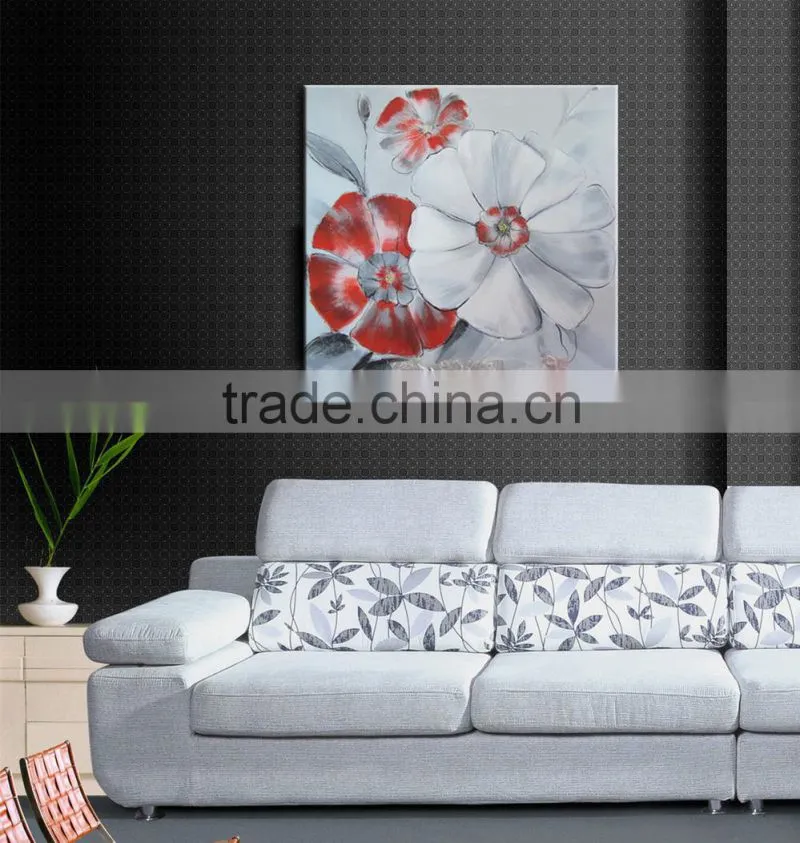 100% Handmade Beautiful Orchid Peony Flower Oil Painting
