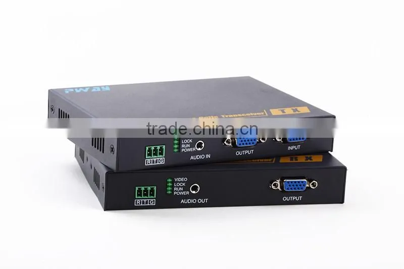 Newest 10KM VGA over Fiber converter external Audio with Bi-directional RS232 signal transmission support 1080P@60Hz resolution