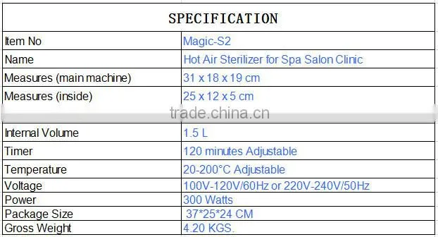 CE Certificated stainless teel structure Beauty Salon hot air sterilizer in alibaba