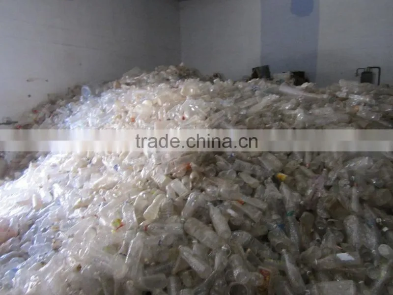 Recycled fiber grade PET chips washed