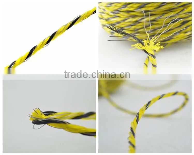 Hot sales polyrope electric fence shock PE UV stabilized poly rope for animal farm fence