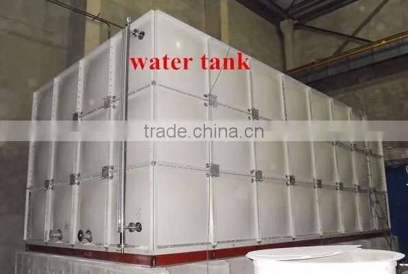 Assembled water tank with glass fiber reinforce panels
