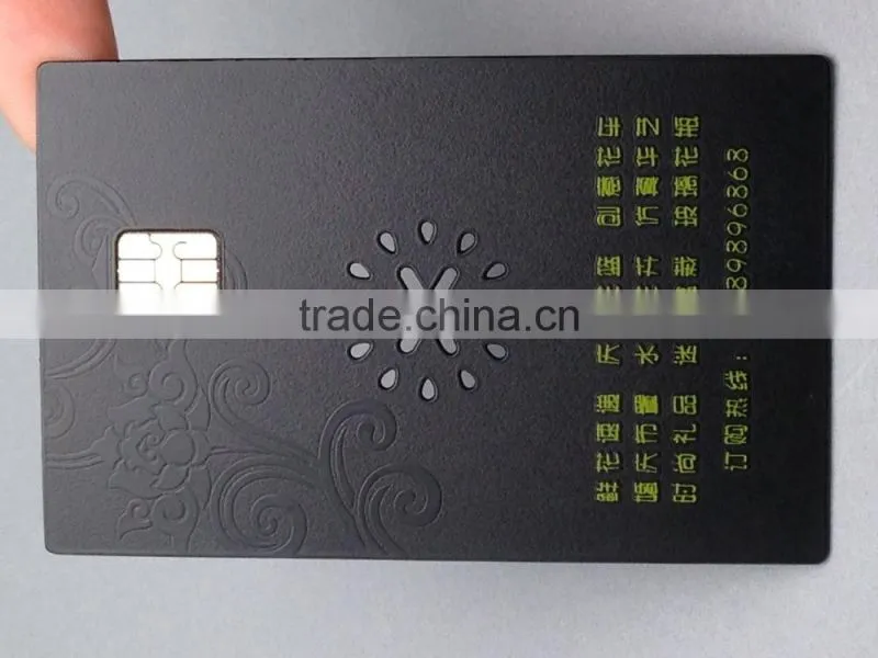 Black stainles steel contact IC card/ business card/ metal card