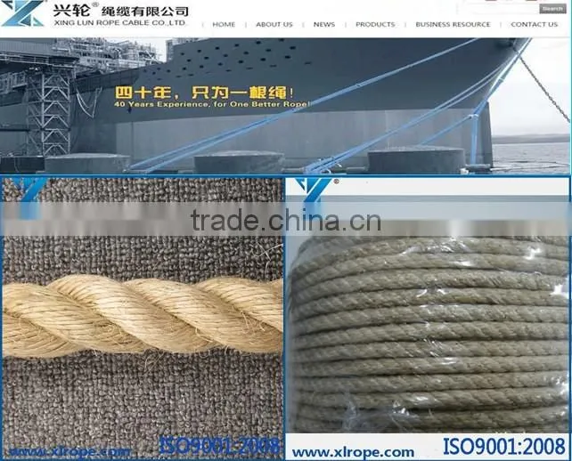3 strand strong sisal manila rope for oil field