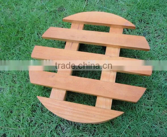 High quality wooden flower pot stands /wooden plant dolly stands