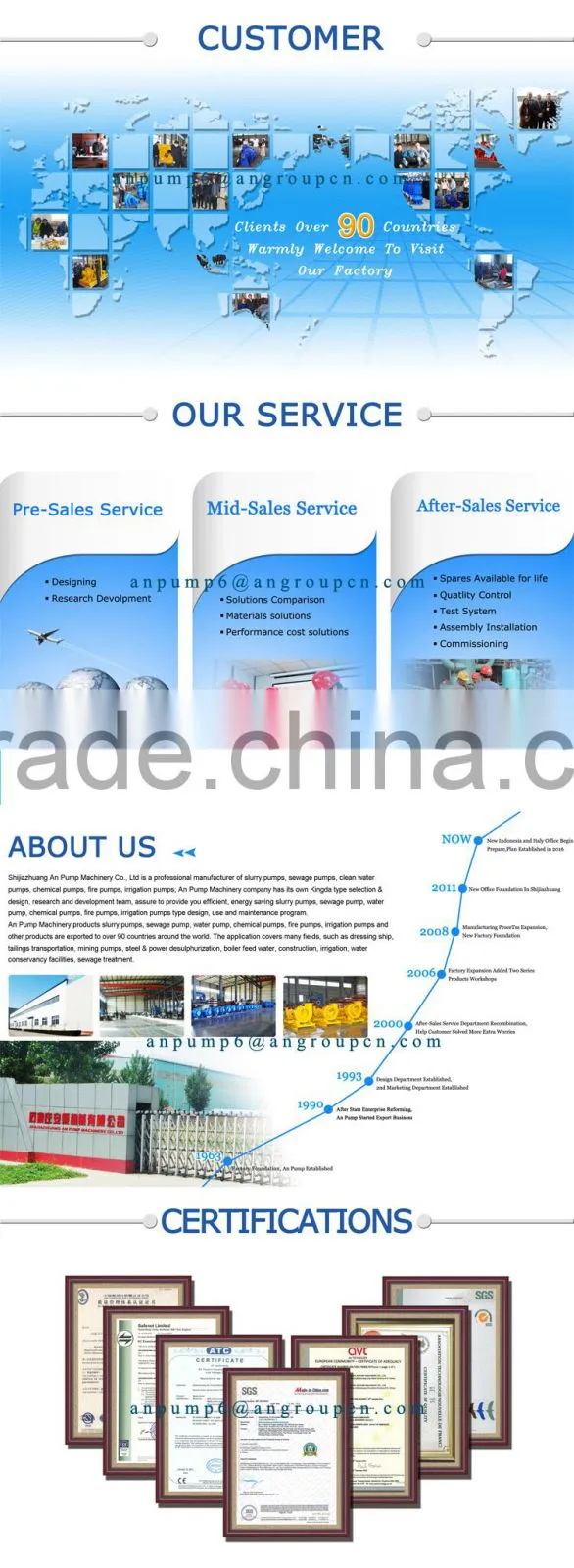 Stainless steel corrosion resistance sea water pump
