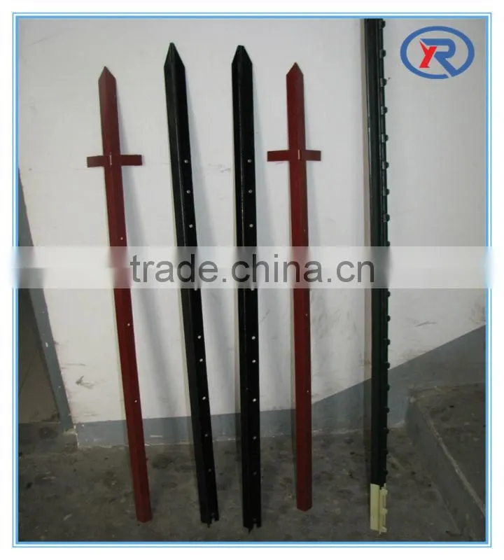 1.8m*2.04kgs/m Black Y Fence Post Israel Y- POLE for fencing