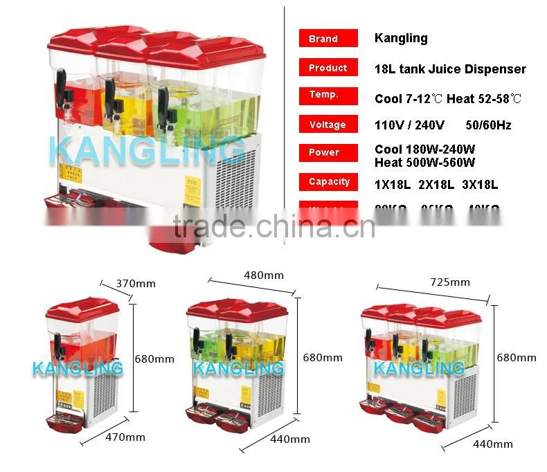 New Design Juice Dispenser 18L Beverage Cooling Machine