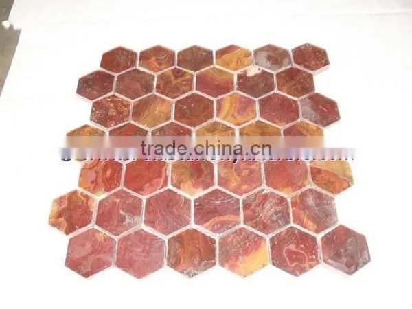2017 new arrival MULTI RED ONYX MOSAIC TILES COLLECTIONS