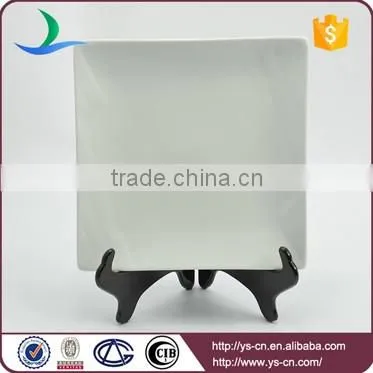New product square shape white catering ceramic plate