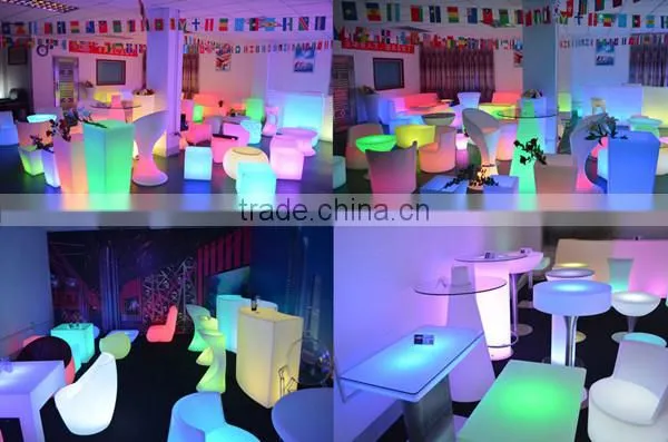 outdoor led illuminated furniture wedding light round table