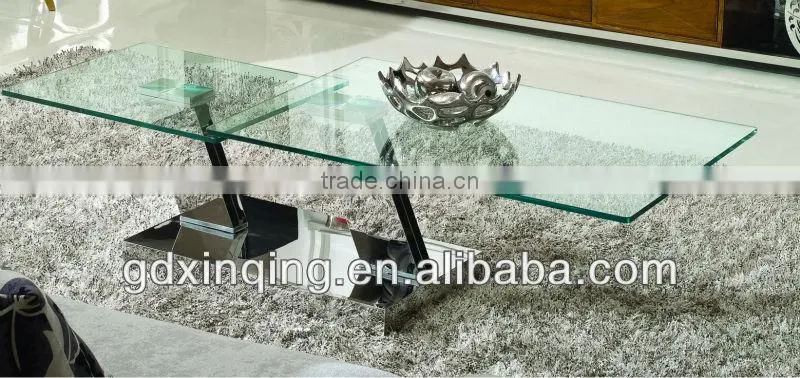glass top sofa coffee table -C356