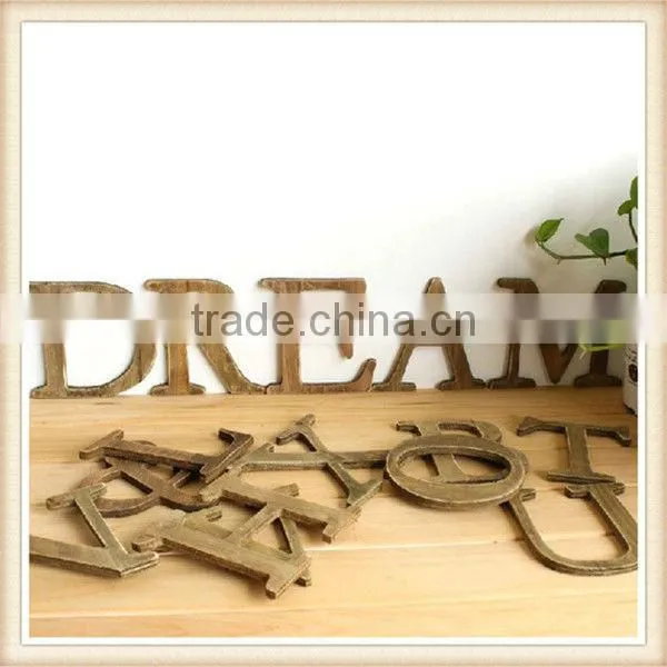 Wood English Letter Heart Five Angular Multilateral DIY Manual Process Letters Laser Cutting Letters Can Be Customized