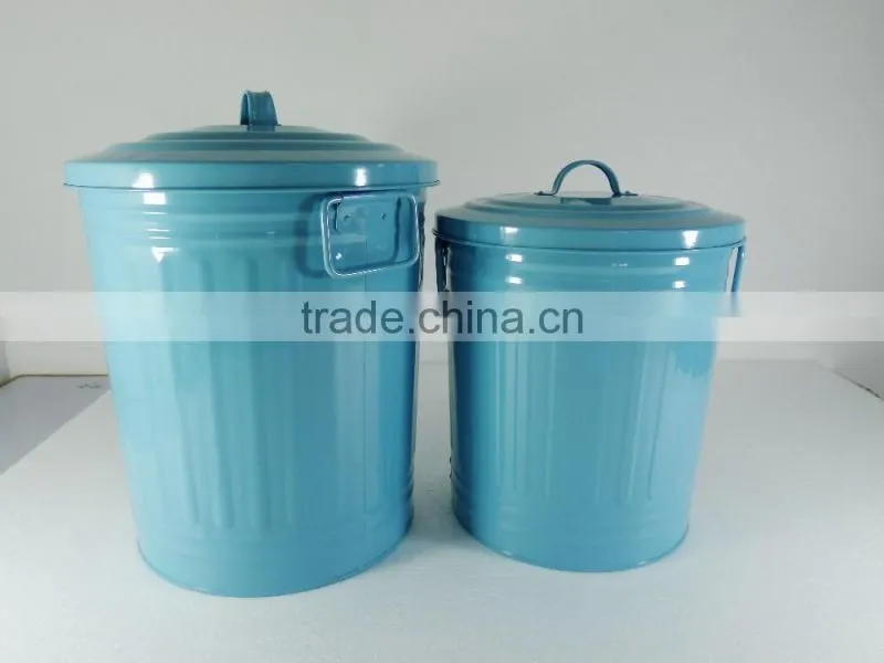 LARGE DOG FOOD CONTAINER Metal Pet Feeder Bin Steel Cat Food Can