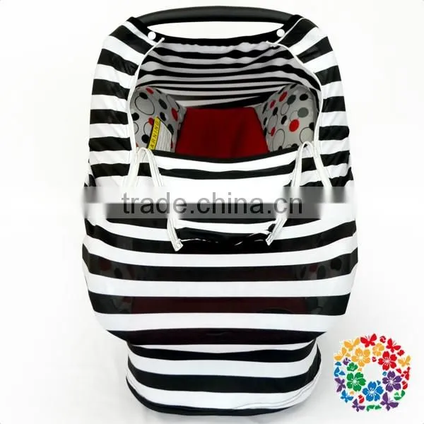Black white stripes baby mum breastfeeding nursing poncho covers /stretchy carseat covers