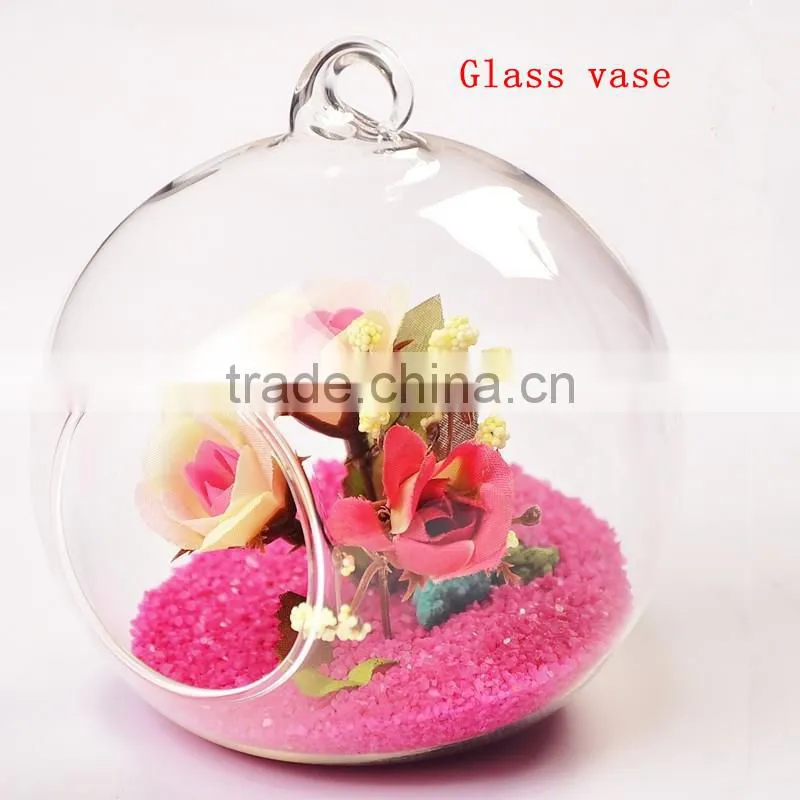 unique hanging crystal glass flower vases