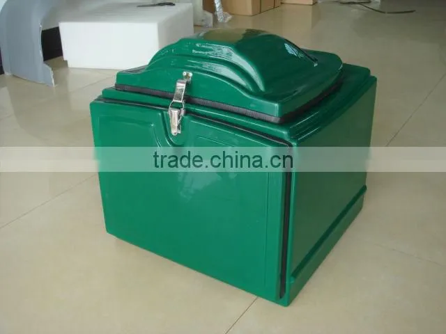 High quality shiny gel coat finish fiberglass delivery box for scooter and motorcycle. factory