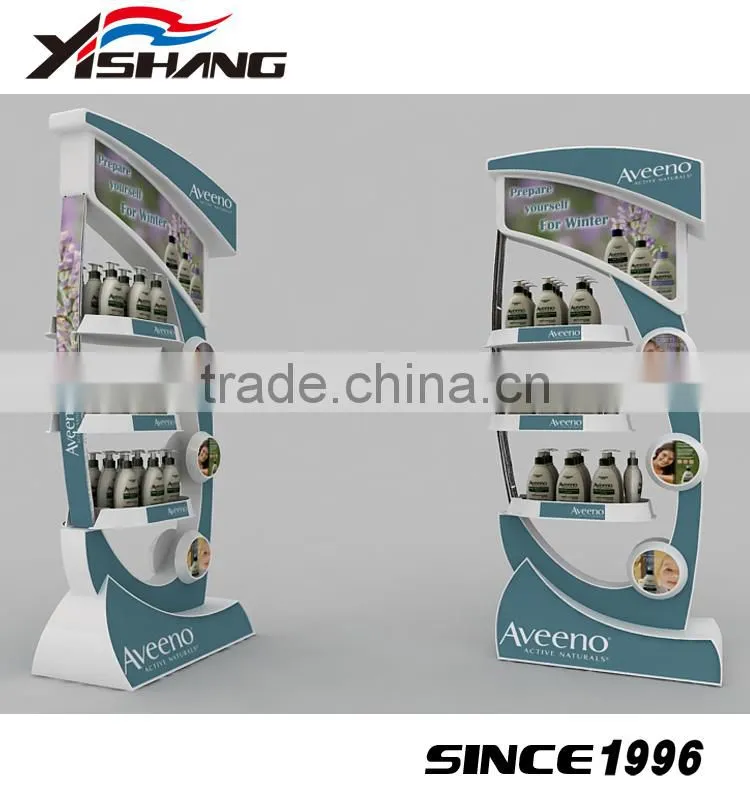 Cardboard supermarket rack soap display stands