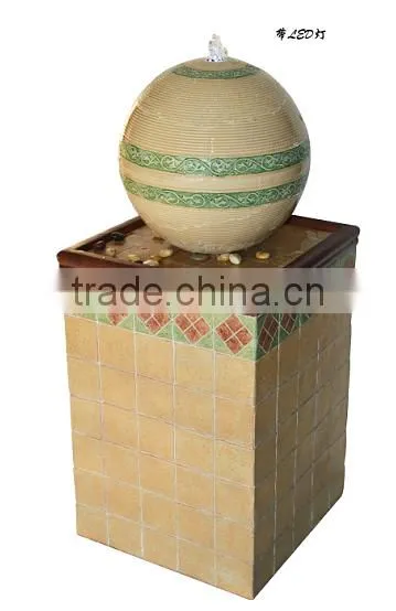 wholesale melamine indoor fiberglass water founatins with ball