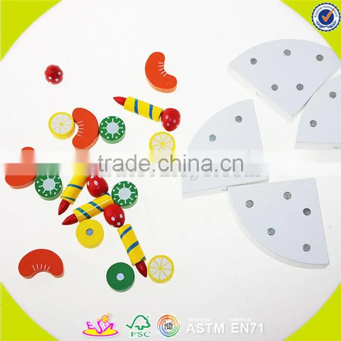 wholesale baby wooden toy cake, educational kids wooden birthday cake toy, funny children wooden birthday cake toy W10B104
