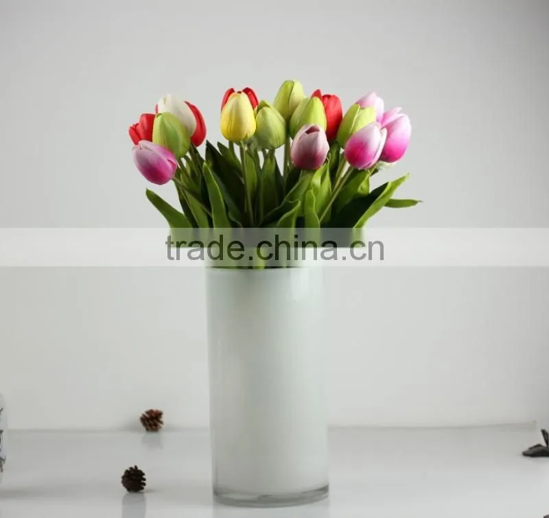 30pcs/lot Tulip Artificial Flower PU artificial bouquet Real touch flowers For Home decoration Wedding Decorative Flowers