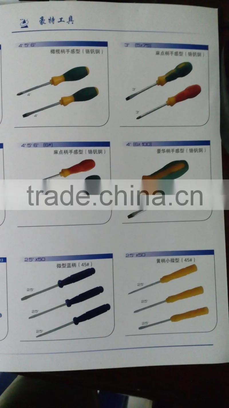 Small plastic handle with magnetic Phillips, flathead screwdriver,transparent handle