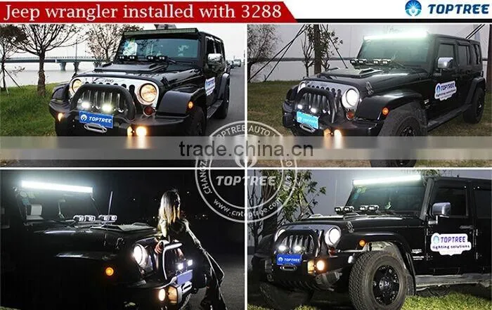 50inch 288w off raod car vehicle led light bar for jeep wrangler off road