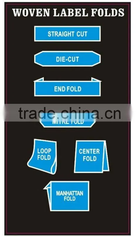 2017 Custom high density damask neck labels woven labels