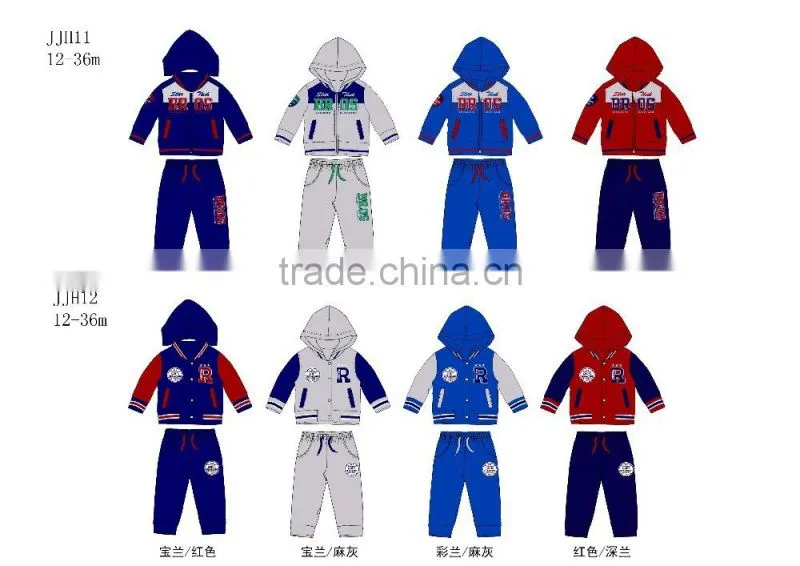 wholesale baby children's clothing china factory boy garment kid sweatshirt winter new style set