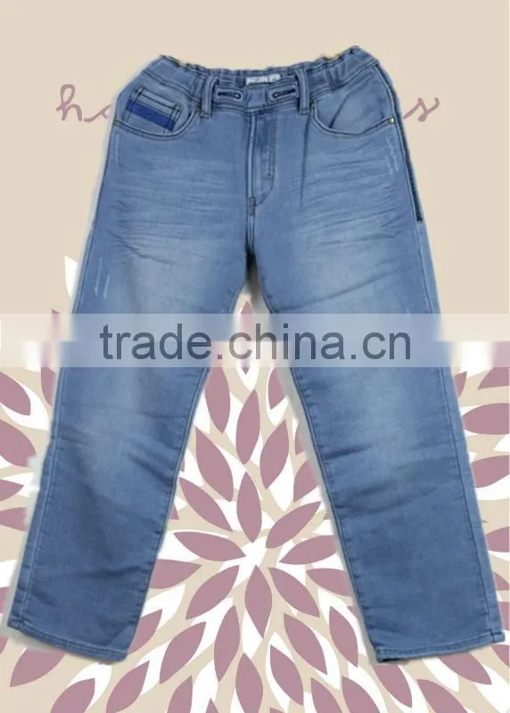 kids elastic waist denim jeans