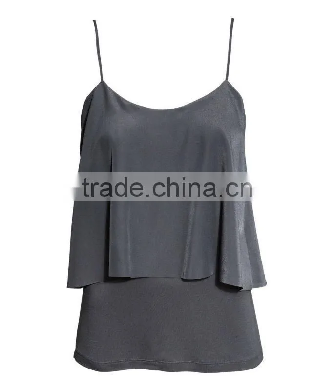 Ladies Sleeveless Rayon Knit Top