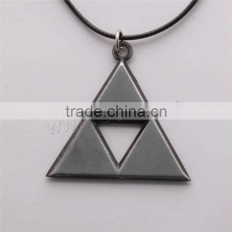 jwelleries statement necklace Necklace with Waxed Cotton Cord Triangle Cloth dress necklace