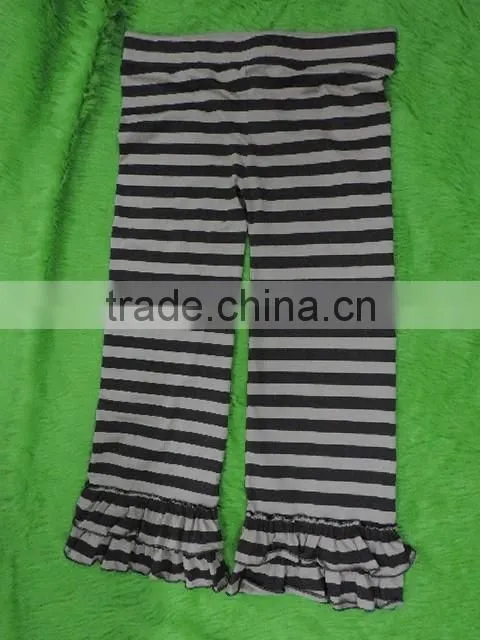 womans yoga pants stripe ruffle pants loose cotton trousers