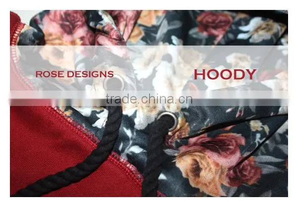 OEM service gilr's winter design CVC french terry velvet printing girls hoodie with hood for