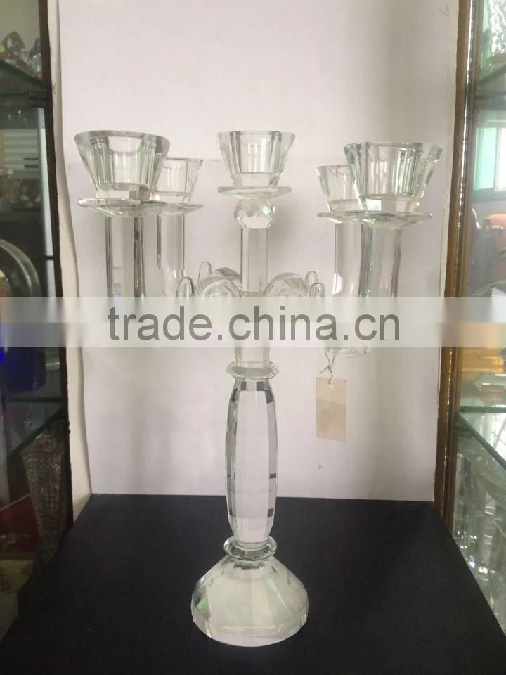 HOT SALE!!! Crystal Glass Candle Holder Crystal Glass Candelabra Wholesale Candle Holders