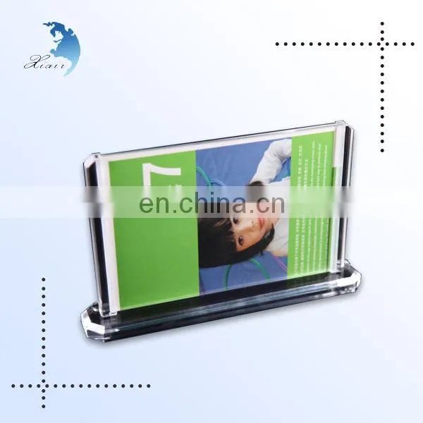 Hot sale custom printed acrylic sign holders 8.5 x 11 card advertising display stand with high quality
