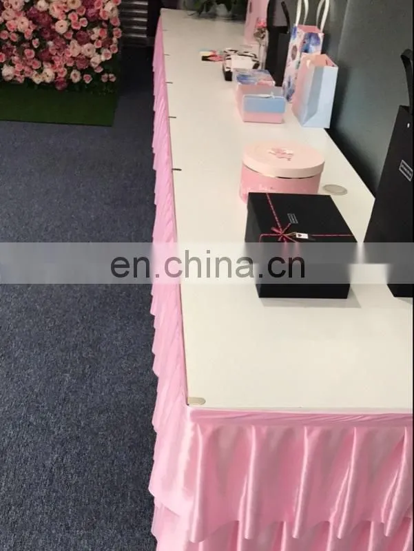New Fancy Rectangle Scuba Table Skirting for Banquet