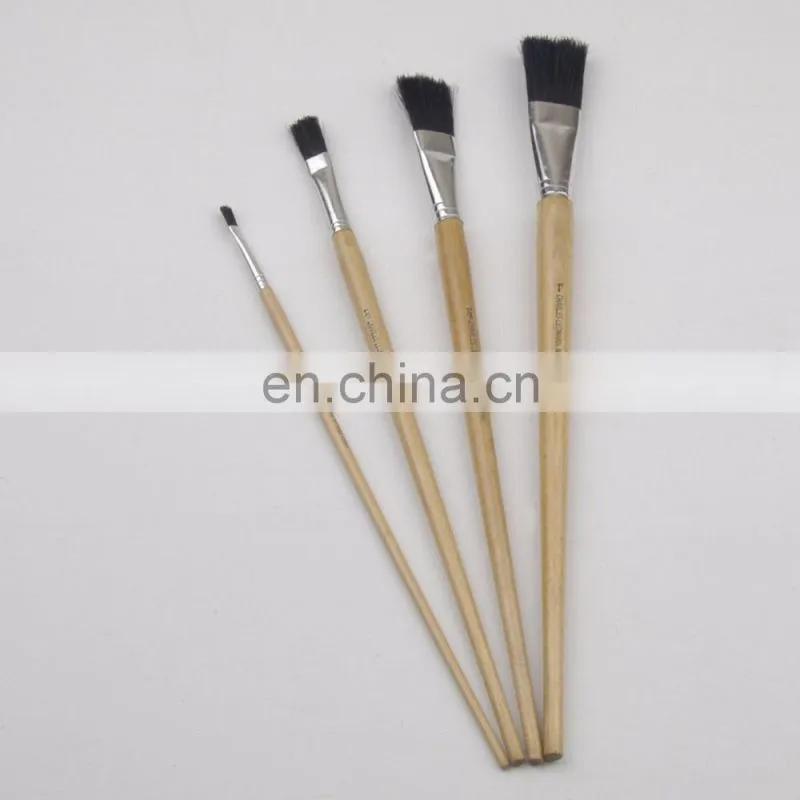 Long Wooden Handle Artist Bristle Paint Brushes