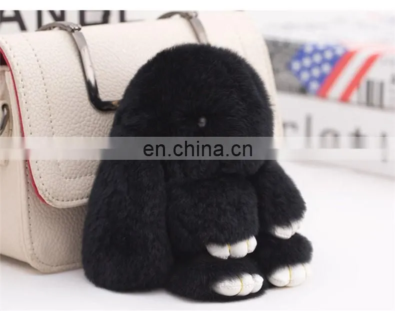2016 Fashion Rabbit Fur Bag Charm / Pretty Rabbit Keychain