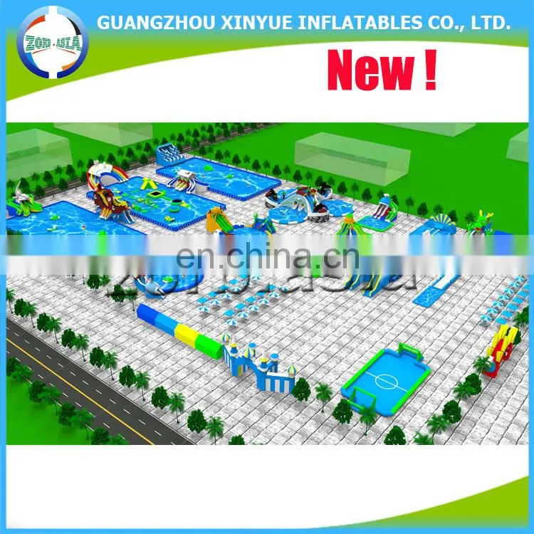 2017 Latest hot sale inflatable amusement park, giant inflatable water park, aqua park for backyard