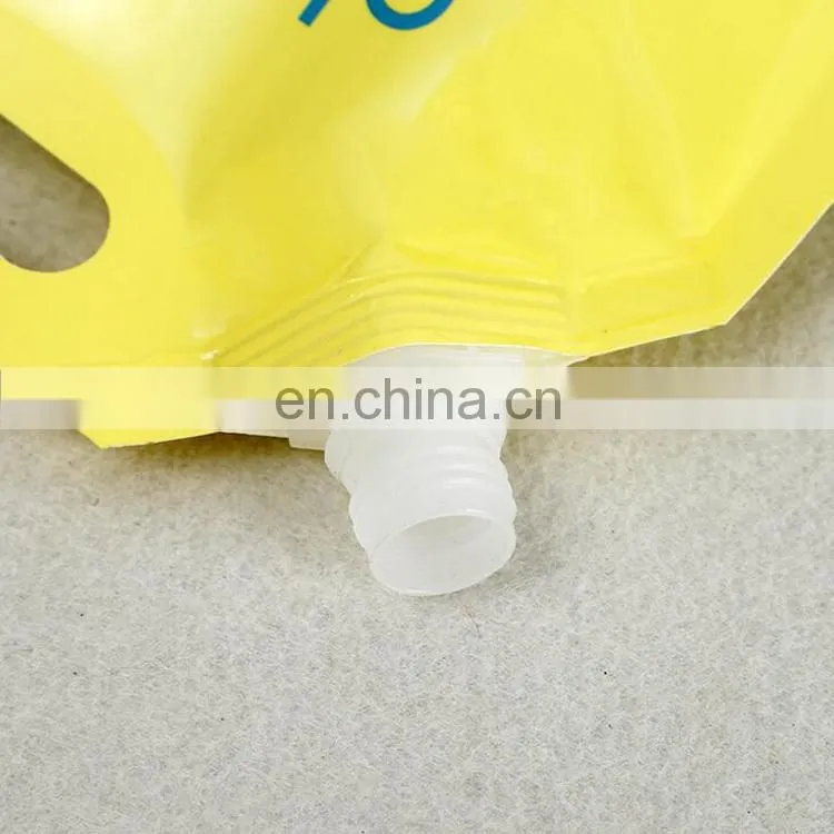 FDA certification wholesale custom reusable liquid cleaner spout pouch bag for baby washing detergent stand up pouch