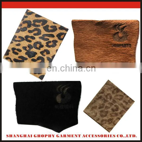 jeans leather patch with metal