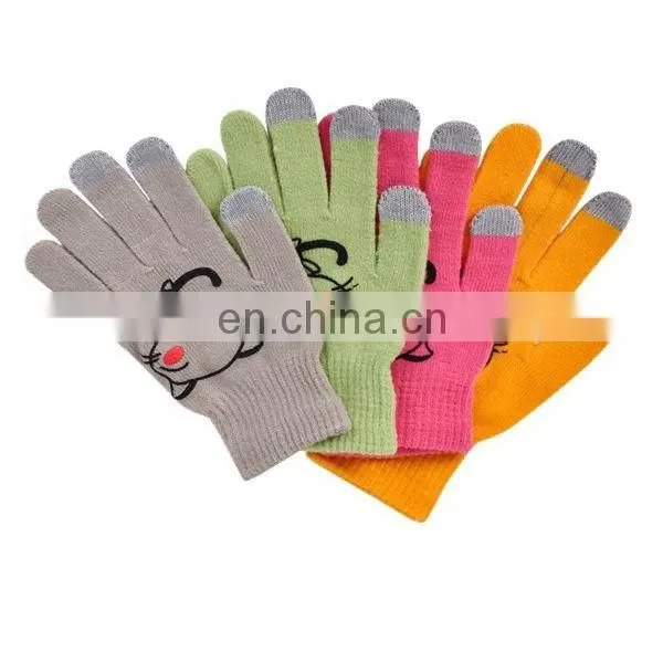 Promotional cheap knit gloves one size fits all