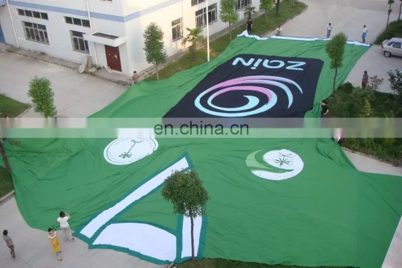 large football flag with custom logo