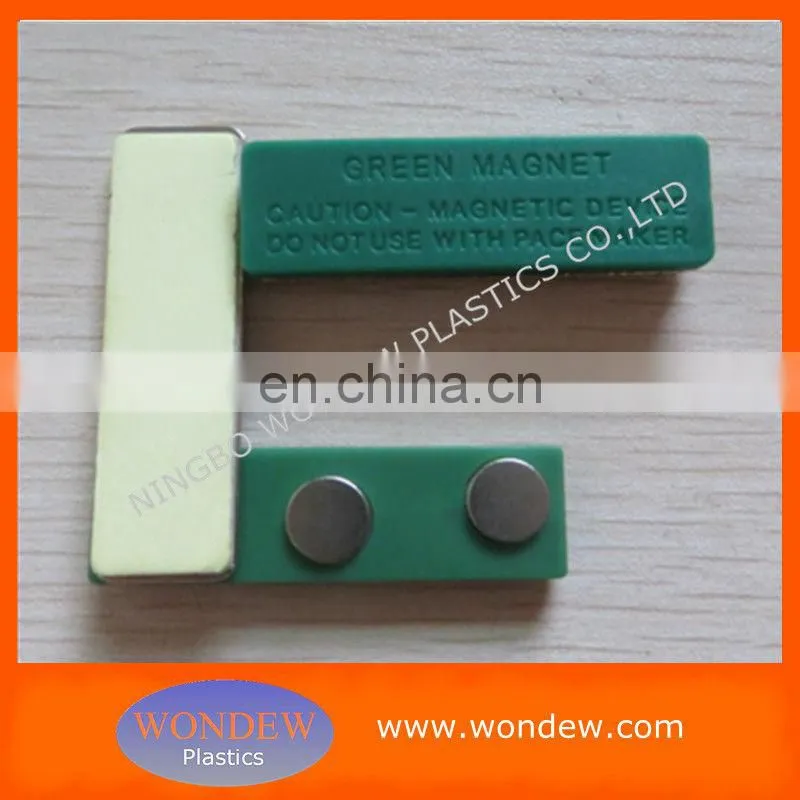 Magnetic name badge holder