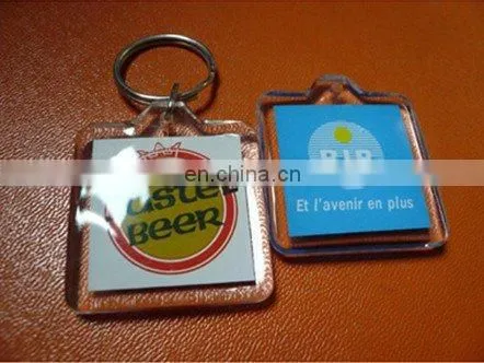 advertising and decoration blank acrylic T-shirt key chains
