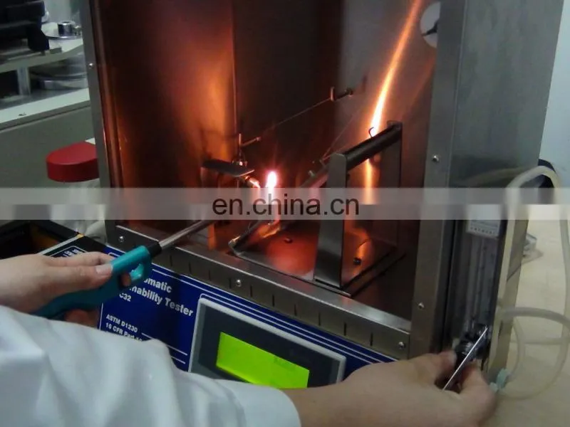 Textiles 45 Degree Flammability Tester Burning Test Machine